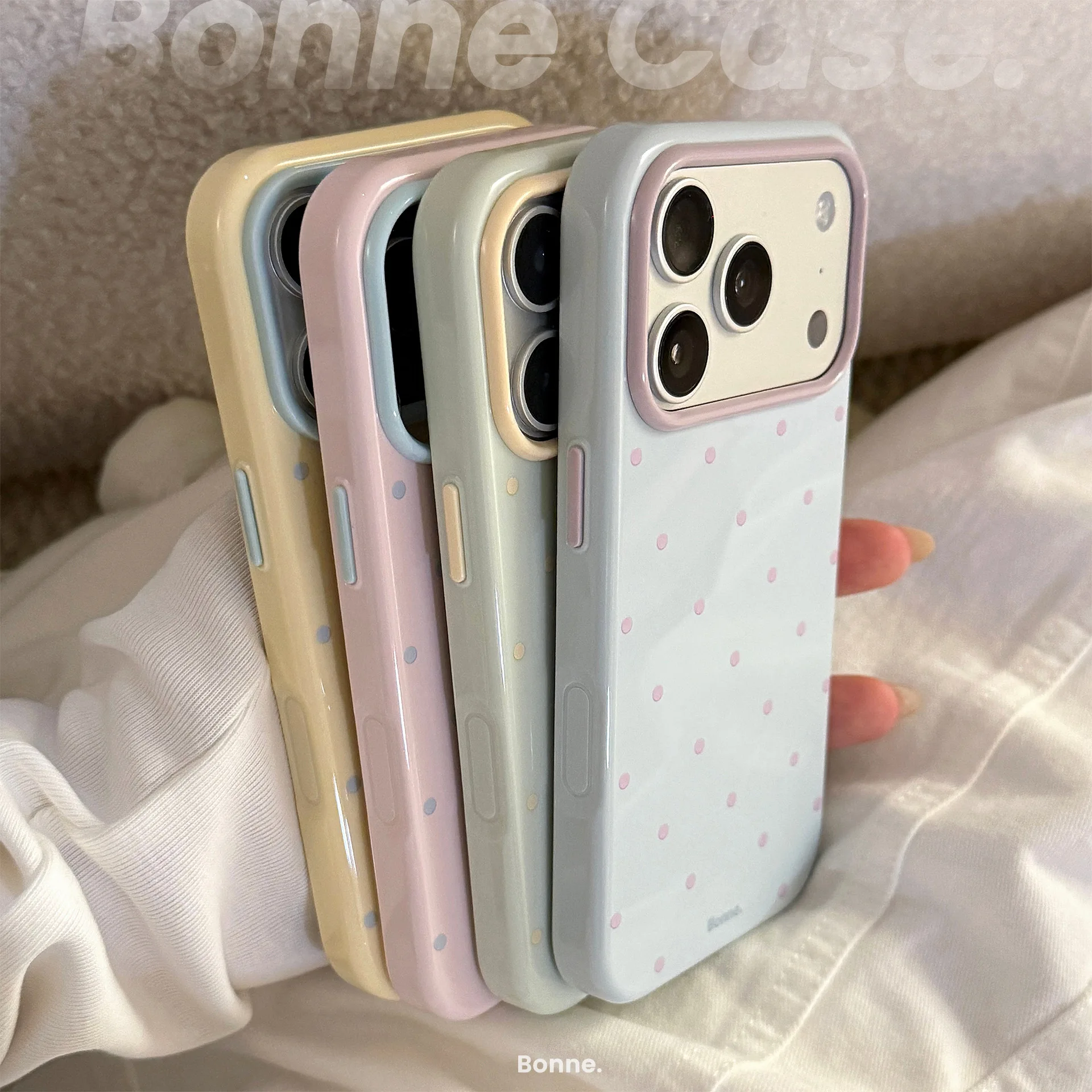 Koreanische Polka Dots INS Handyhülle für Samsung Galaxy A07 A06 A16 4G A17 S25 S26 Ultra S24 S23 Plus A55 A56 A57 A36 A37 5G Cover – Detail 5