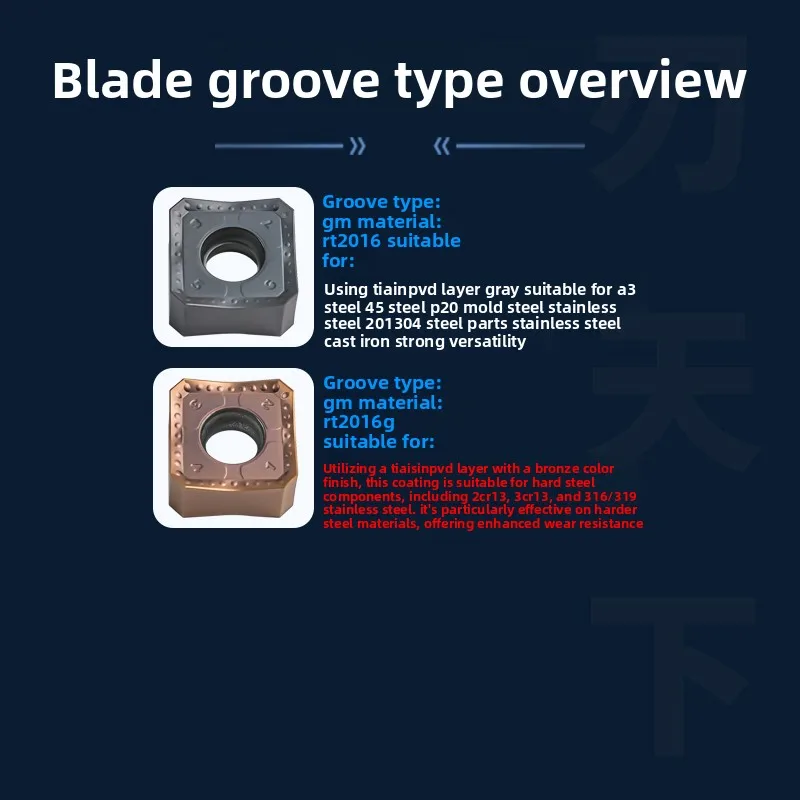 SNMX1306ANEN-GM شديدة التحمل خشنة مملة 45 °   إدراج طحن كربيد مزدوج الوجه، للفولاذ/الفولاذ المقاوم للصدأ #3