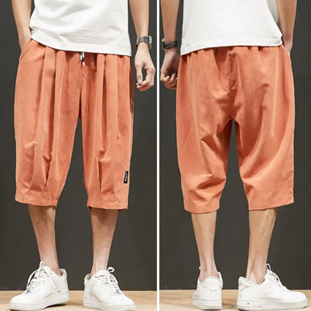 Trendy Casual Pants Mid-rise Anti-pilling Harem Pants Summer Calf-Length Harem Pants