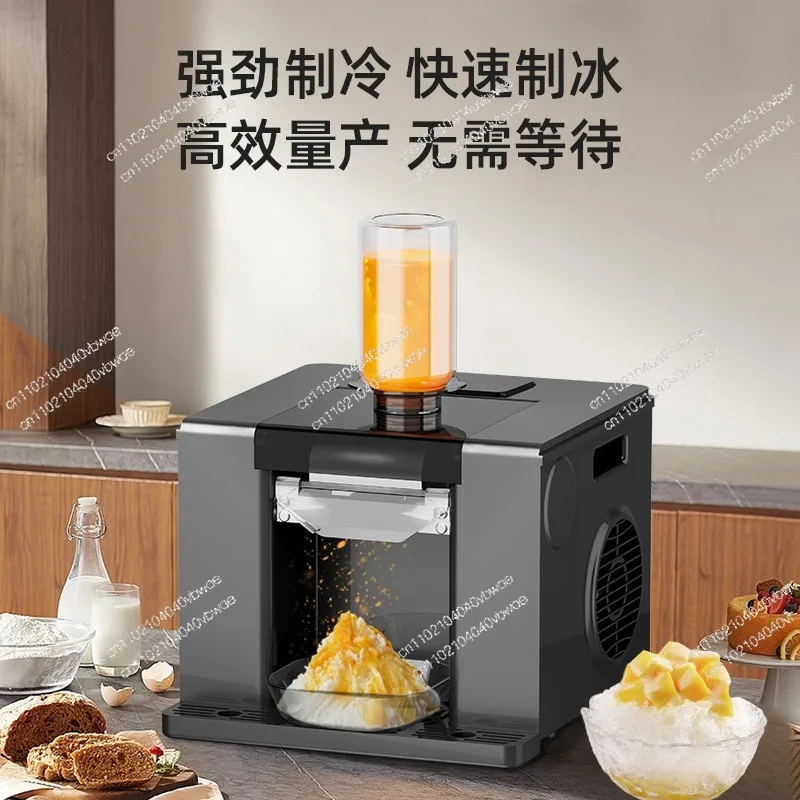 European 220v snowflake ice machine stall commercial small ice crusher