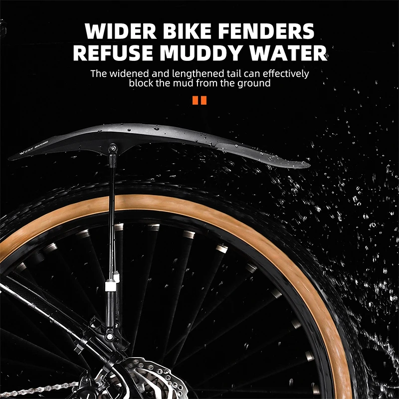 WEST BIKING Mountain Bike Fender 26-29 Inch Widen Adjustable Bicycle Mudguard Front Rear  Cycling Fenders MTB Bike Accessories - view 5