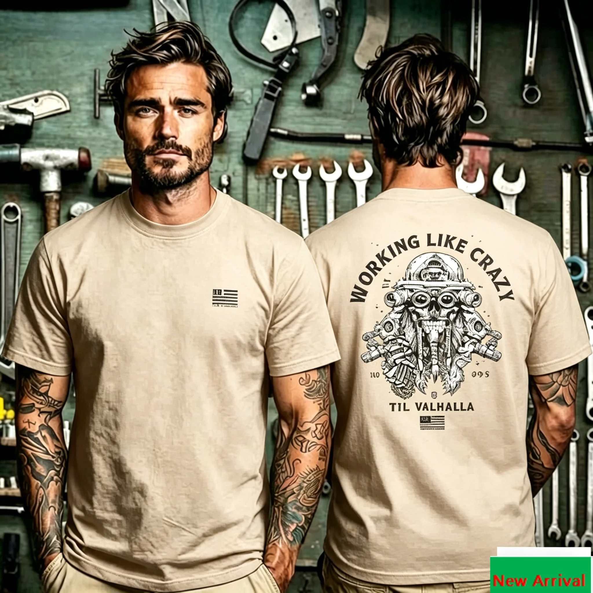 2026 Summer Keep It Twisted Mechanic Skull Inspired Print Tee Breathable Cotton T-Shirt For Daily Casual Wear for Men Women