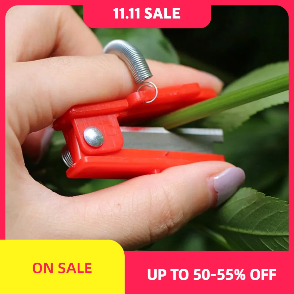 2pcs Portable Garden Pruner Mini Stainless Steel Thumb Blade Vegetable Fruit Picking Tool Creative Fashion Trimming Tool Parts