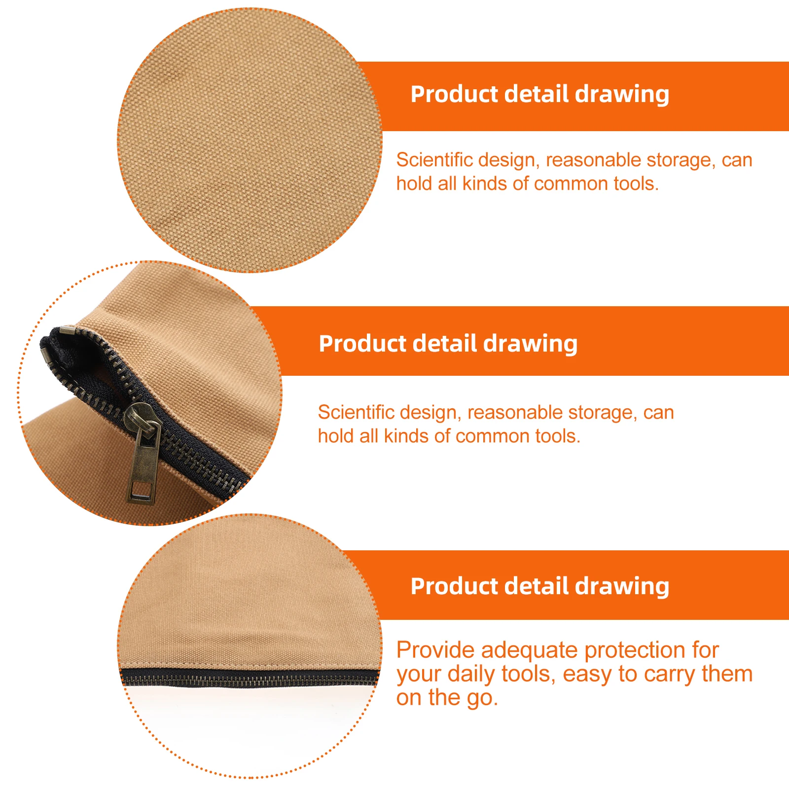 

Durable Tool Storage Bag High Capacity Waterproof Canvas H held Sundries Holder Multi use Metals Pouch Toolbox ganization