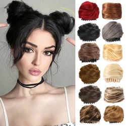 AS Short Curly Chignon Clip-on Hair Synthetic Elastic Band Hair Bun Hairpiece Donut Roller Bun Fake hair Claw Clip For Women