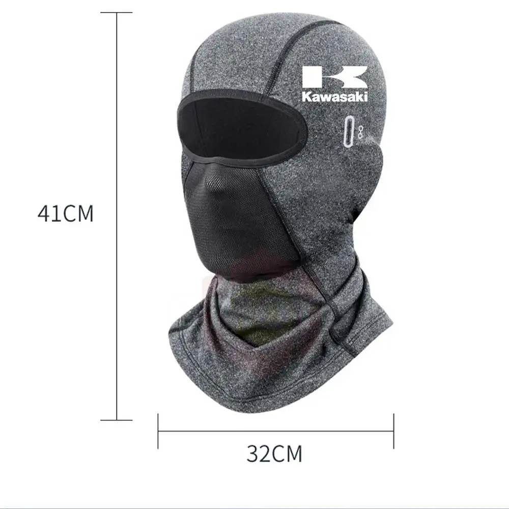 For kawasaki Kawasaki Winter Warm Cycling Cap Men Women Thicken Balaclava Hat Neck Scarf Unisex Outdoor Windproof Hooded Face