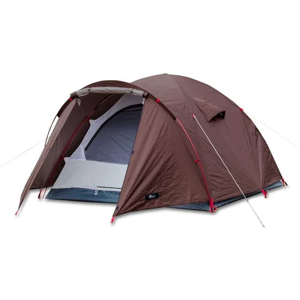 

Dome Tent, Field Camp Dome 200 Plus, With Fly Sheet with Front Room, Dark Brown, Water Pressure Resistance 59.1 inches (1,500 mm