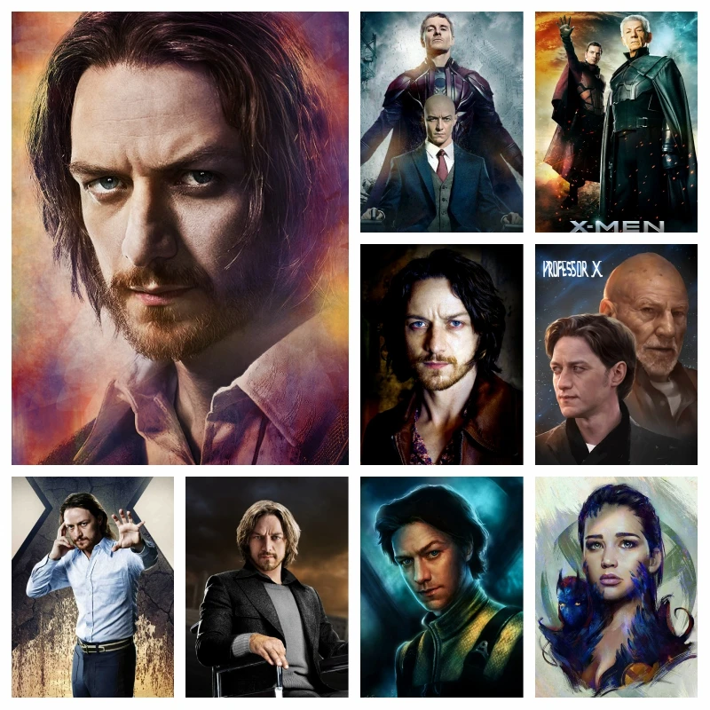 Professor X Charles Xavier Portrait Diamond Painting Art X-men Movie Hero Leader Embroidery Cross Stitch Handcraft Wall Decor