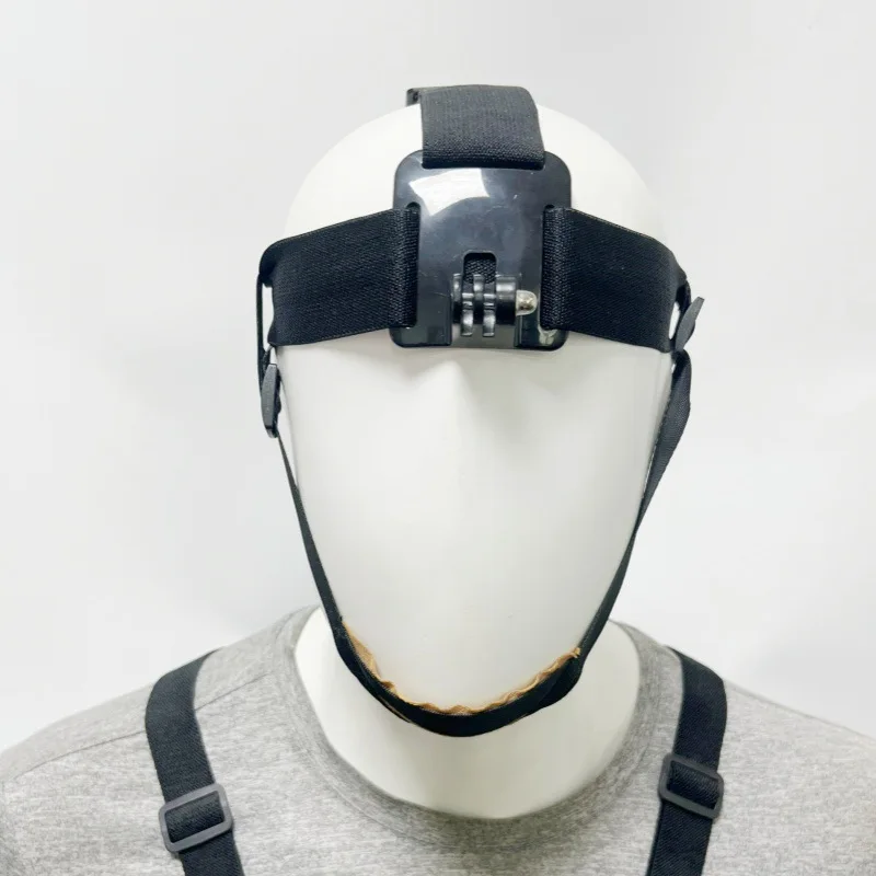

Head Mount Strap with Chest Strap, 360° Rotatable Base, Comfortable Elastic Band, POV Video Recording Accessory for GoPro DJ