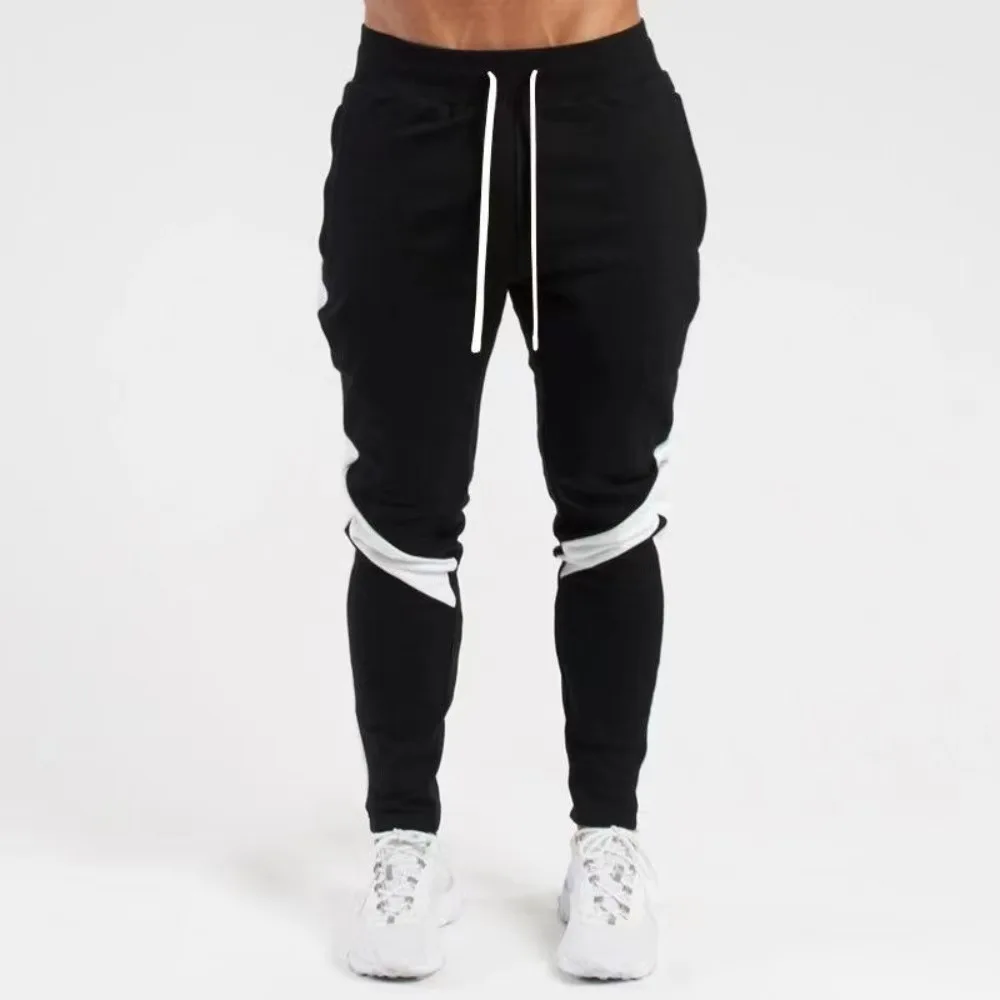 Mens Sports Joggers Casual Stitching Pants Fitness Men Sportswear Tracksuit Bottoms Skinny Sweatpants Gyms Track Pants