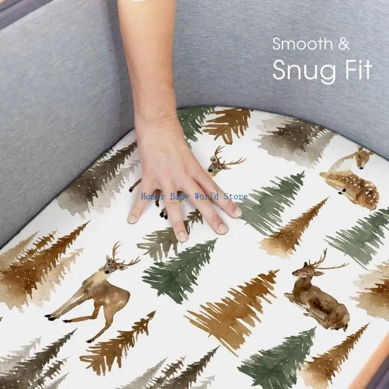 B2QD 2 قطعة الطفل المجهزة ورقة الوليد السرير تغيير غطاء مراتب مضاد للماء عالي الجودة لينة وتنفس سرير المجهزة ملاءات حمالات غطاء