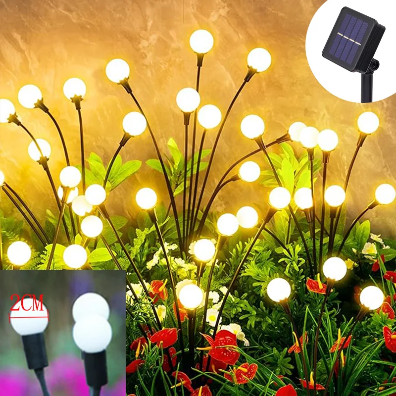 Outdoor LED Solar Lights Waterproof Starburst Solar Firefly Lights Lawn Lamp Garden Lamp for Path Landscape Decorative image 4