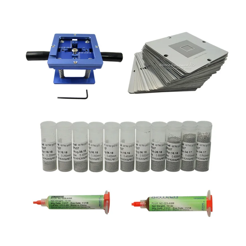 90mm BGA reballing station with Universal Stencil kit solder ball repair tools