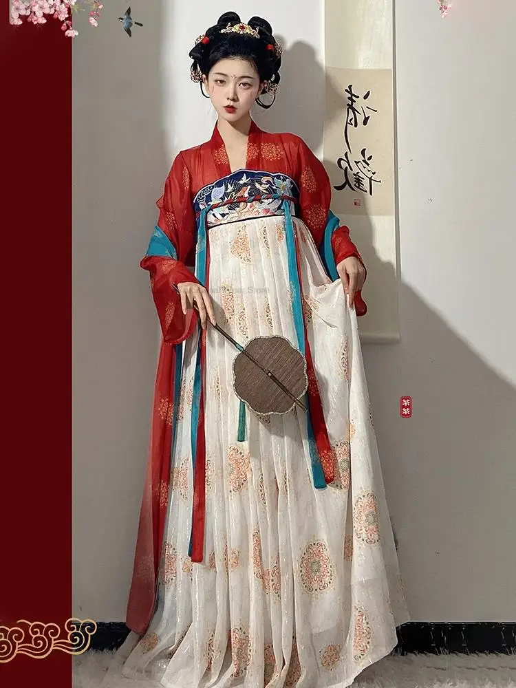 Chinese Stijl Hanfu Tang Dynastie Vrouwelijke Fee Jurk Set Lente Zomer Dagelijks Oosterse Oude Prinses Cosplay Hanfu Jurk Set