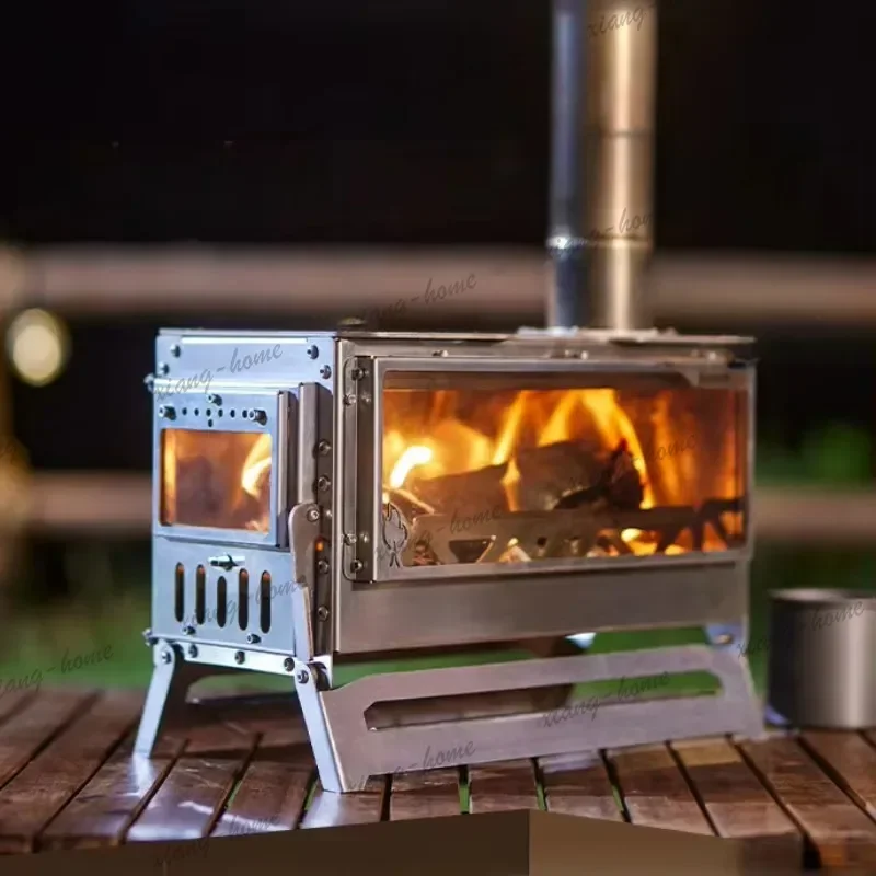 FG 2026 Outdoor Tourism Stainless Steel Foldable Camping Grill For Charcoal Fuel Cooking
