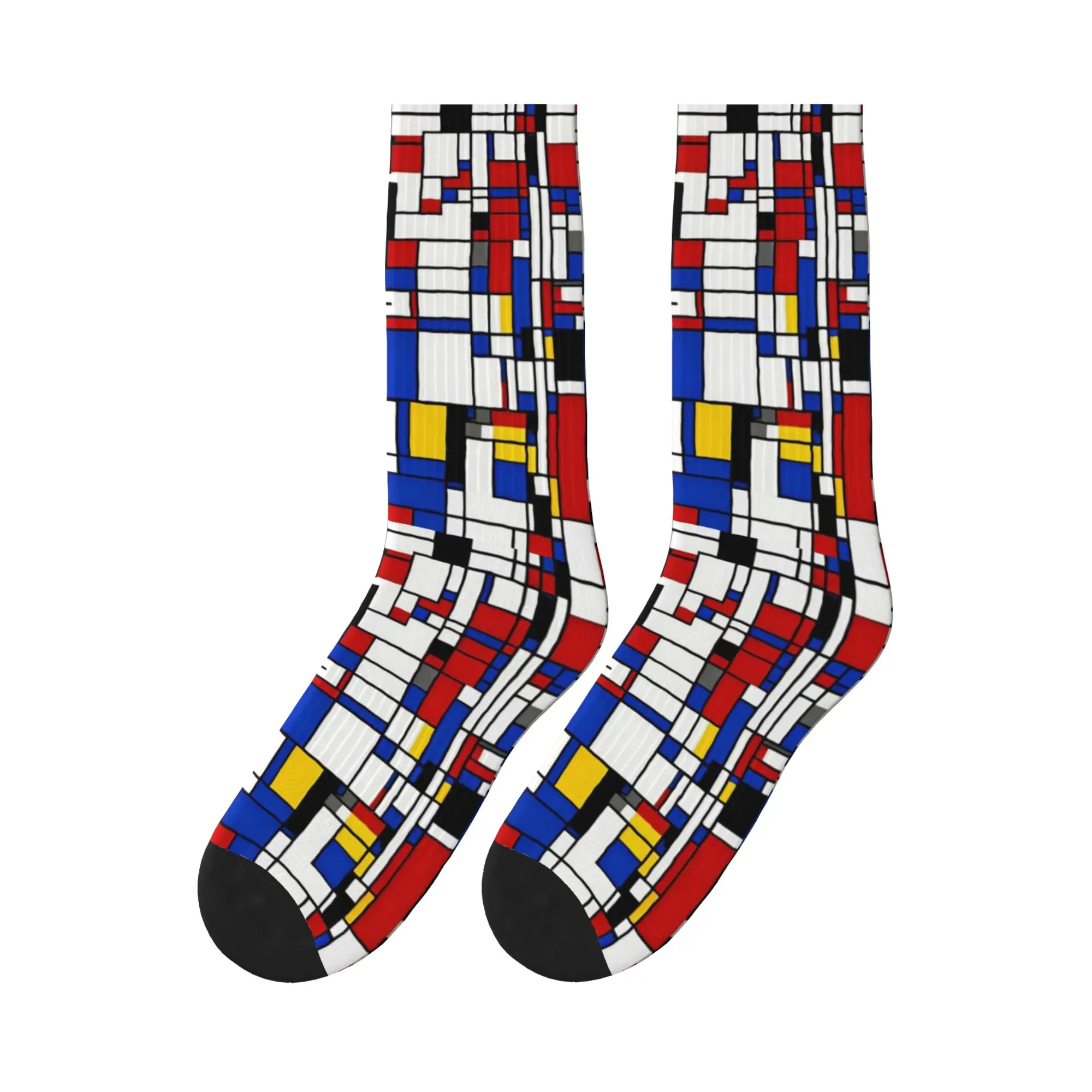

Piet Mondrian Sports Socks Sweat Absorbing Stockings All Season Long Socks for Unisex Gifts
