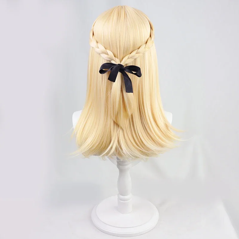 VTuber Shiranui Flare Wig Hololive Youtuber Girls Cosplay Blonde Braided Straight Heat Resistant Hair