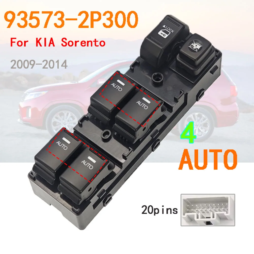 

Electric Master Window Control Switch for KIA Sorento 2009-2014 Front Left Glass Lifter Parts Car Accessoriesr 93573-2P300