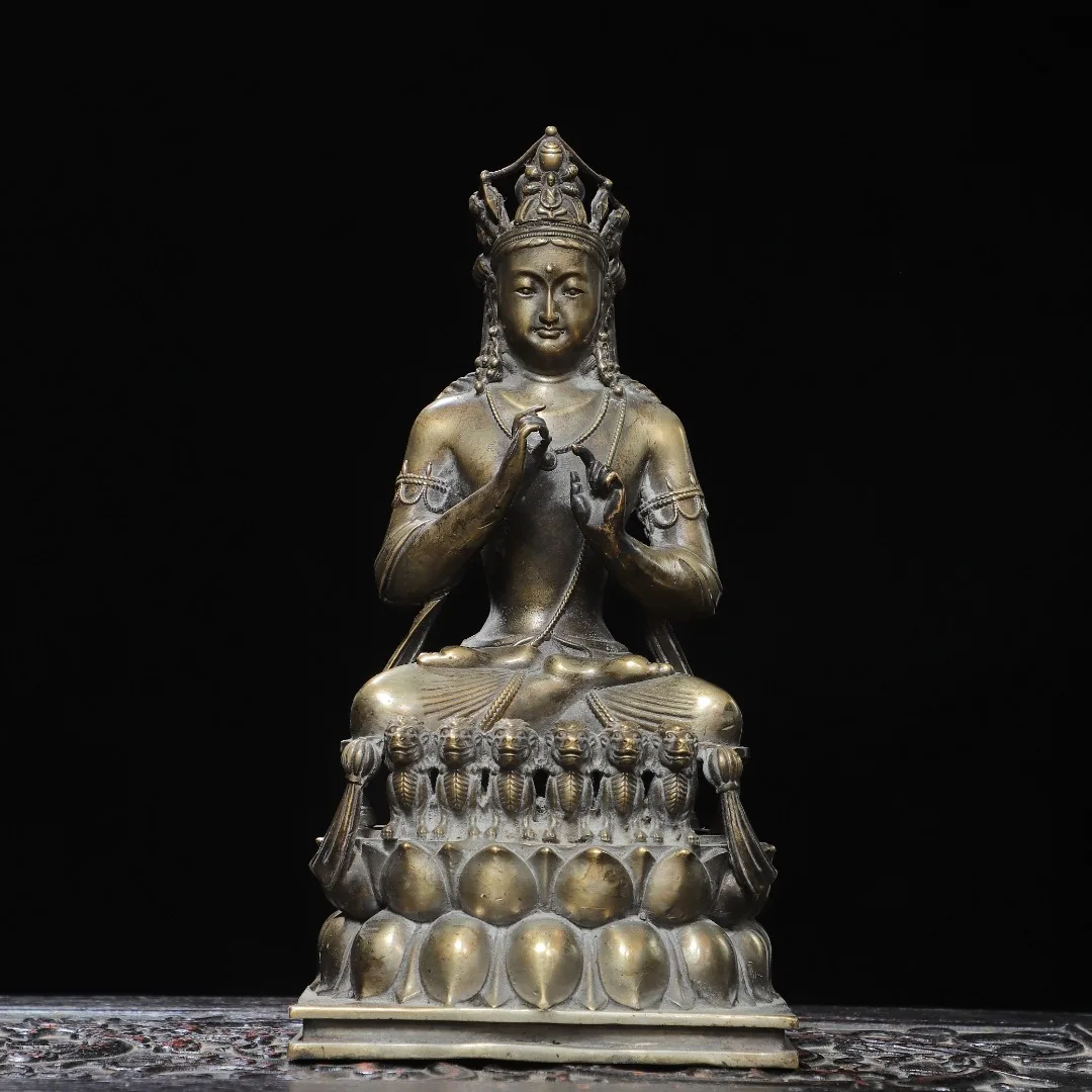 Old Bronze Gilded Silver Northern Wei Buddha Guanyin sitting Buddha Lotus Buddha Terrace Amitabha Buddha Worship Hall