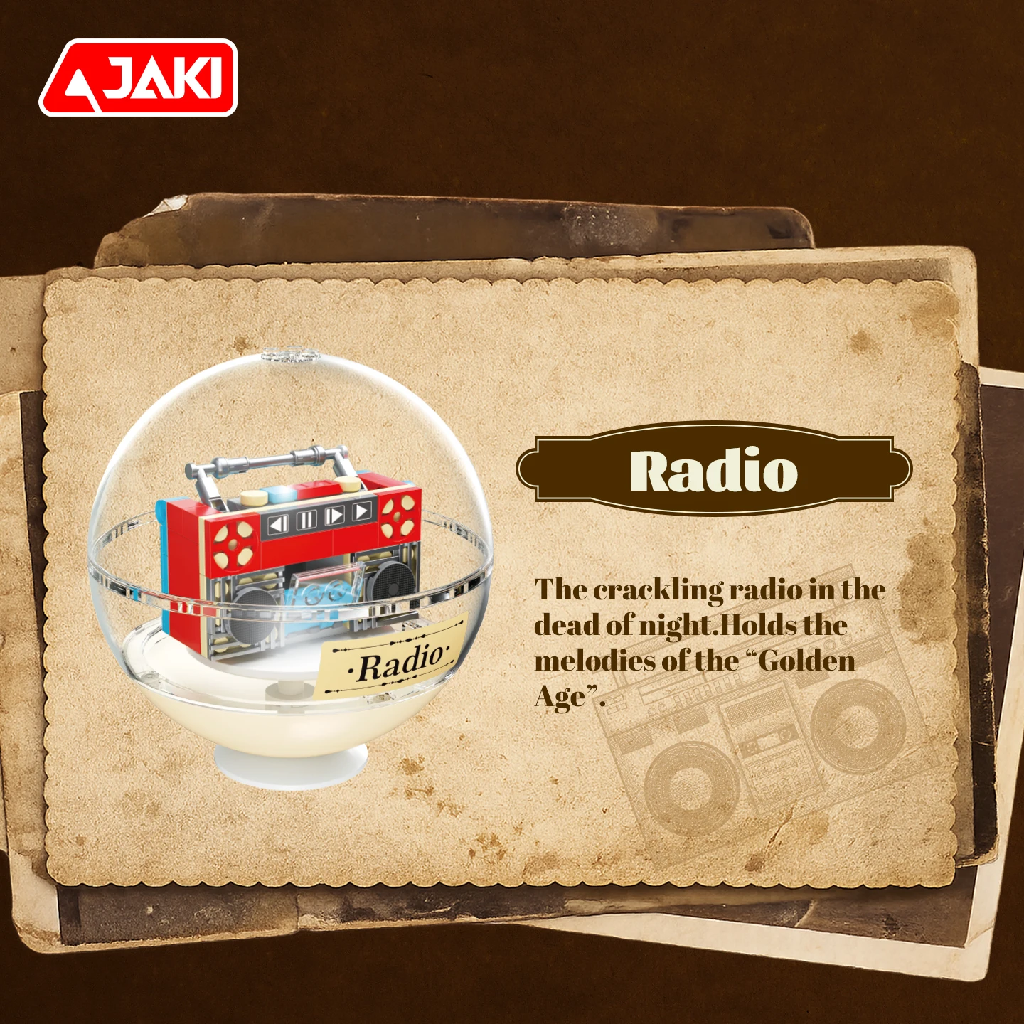 KJ013 Gashapon Stacking Toy Retro Electrical Building Blocks Home Creative Ornament Model Assembly Toy Kids' Birthday Gift