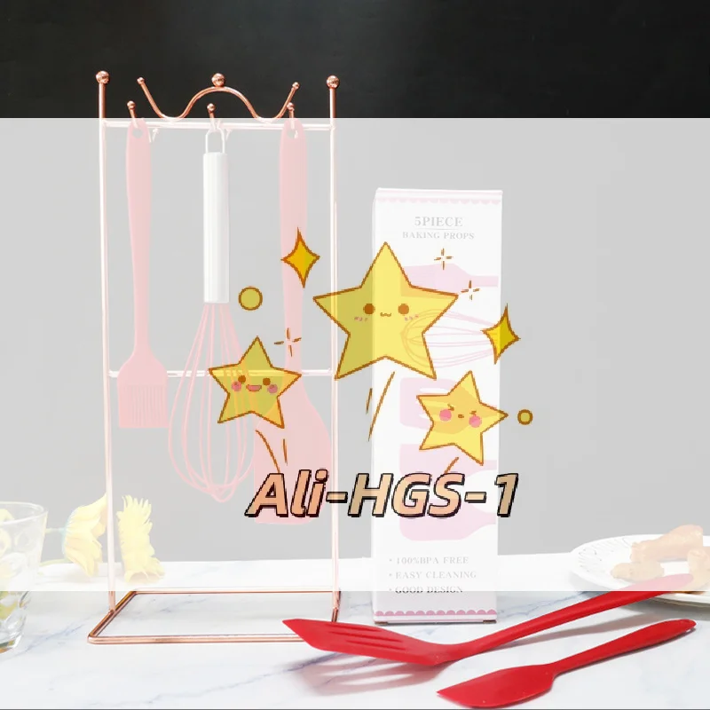 

Набор силиконовых кухонных принадлежностей премиум-класса, 5 шт., гибкие антипригарные инструменты для приготовления пищи с лопаткой, венчиком и инструментами для выпечки