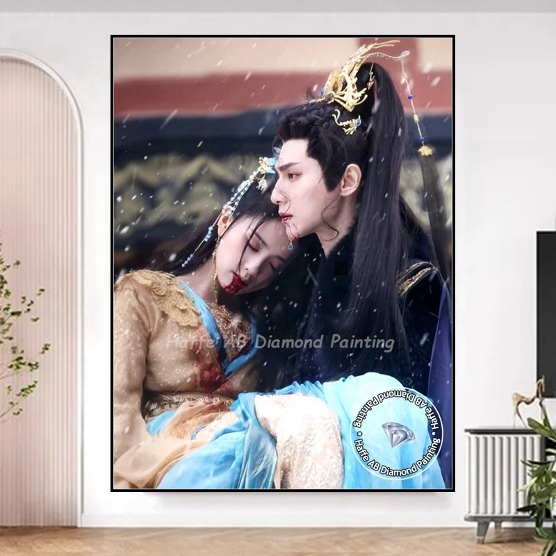 Till The End Of The Moon Myth TV Diamond Painting AB Drills Art Luo Yunxi Dan Tanjin Photo Cross Stitch Mosaic Room Decor