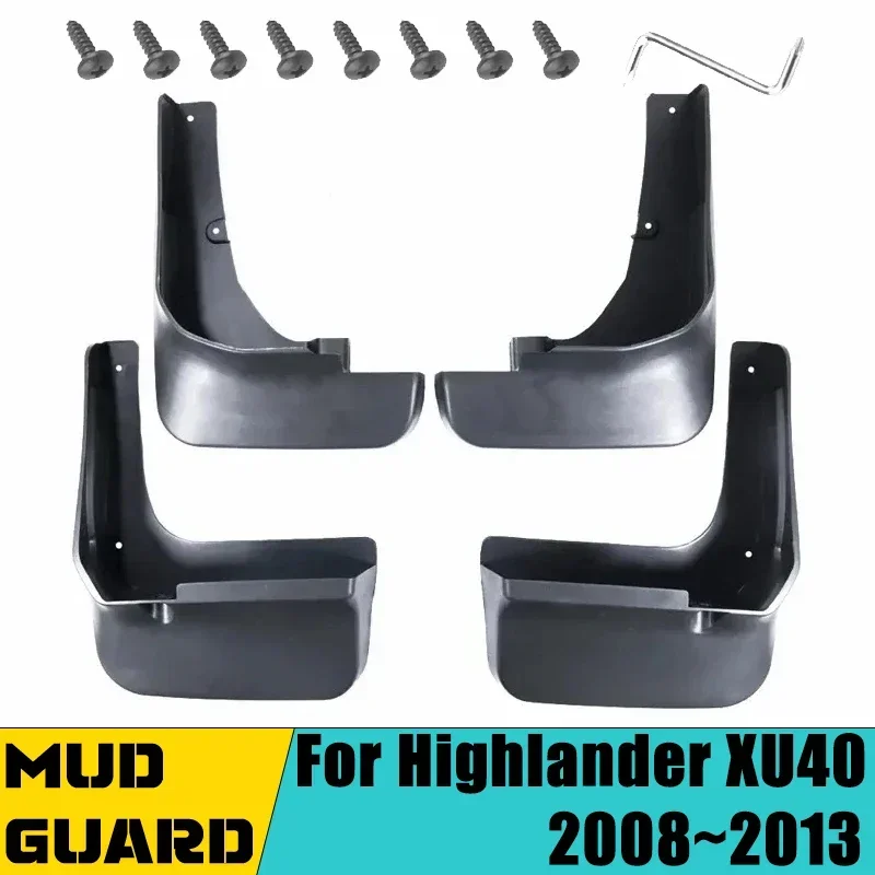 

4x Car Mudguards For Toyota Highlander XU40 MK2 Kluger 2008~2013 2012 Mud Flaps Front Rear Flap Splash Fenders Car Accessories