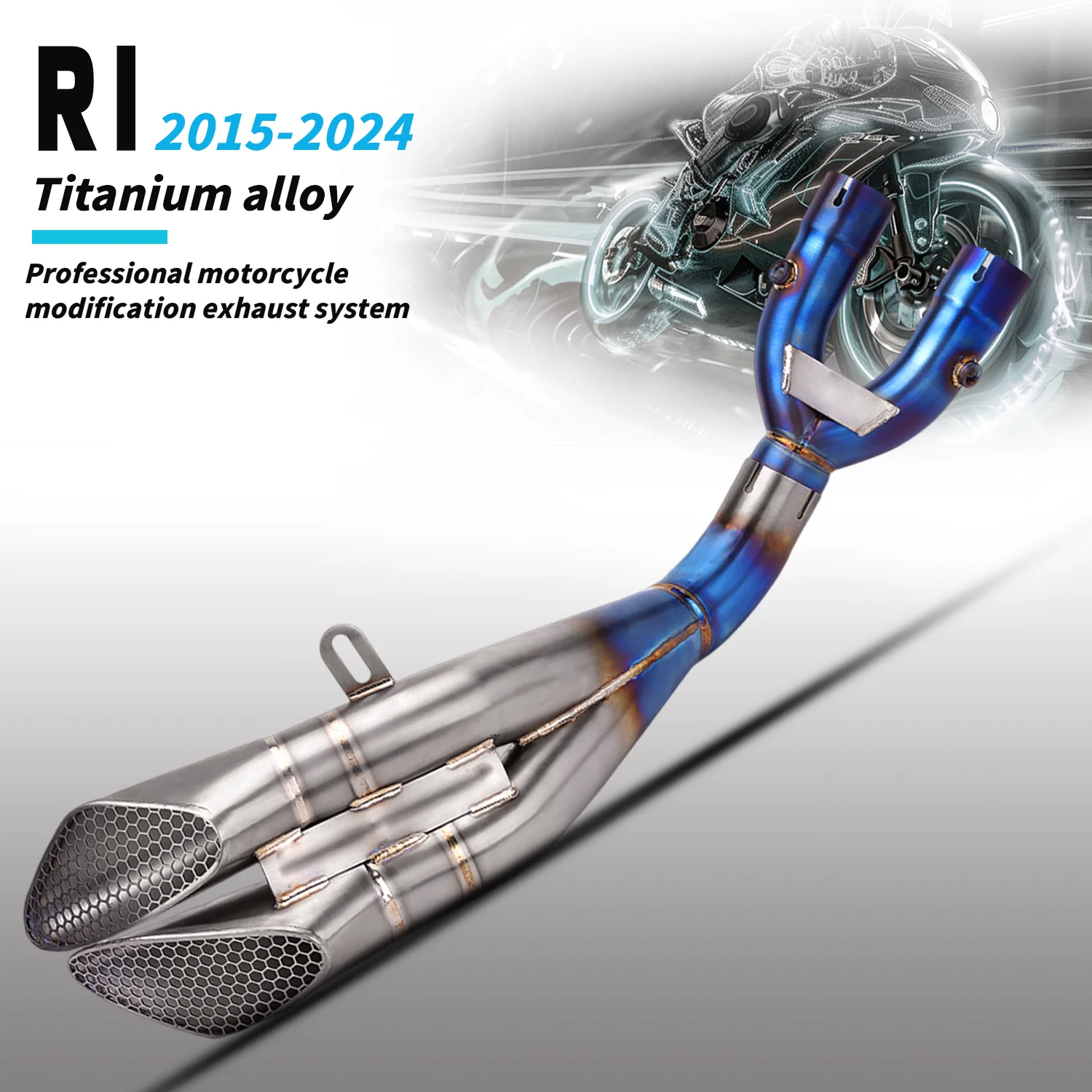 

For YZF R1 R1M Motorcycle exhaust ti alloy DY Honeycomb Racing Escape Slip on Line Motorcycle GP Muffler for YZF-R1 R1M 15-24