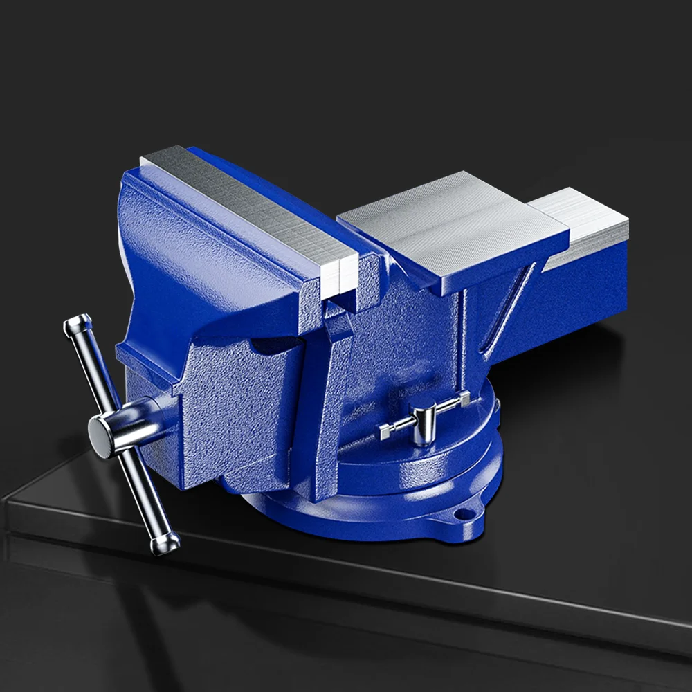 

Bench Plie 4" /5" /6" Vice Portable Clamp 360° Wivel base CNC vise table For Woodworking Milling Machine Drilling Press (blue)