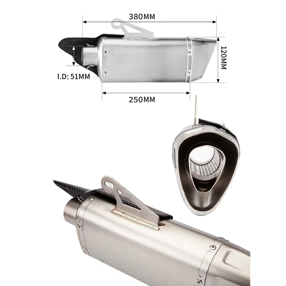 Universal motorcycle exhaust muffler escape silencer for KTM RC 125 250 390 for YAMAHA R6 R3 Ninja Z 400 250 Z900 ZX6R