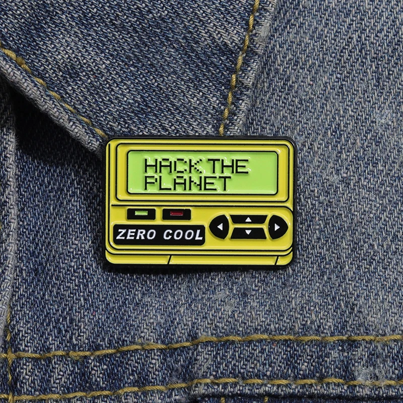 Classic Hackers Movie Zero Cool Enamel Pin Hack the Planet Brooches Clothes Backpack Creative Jewelry Funny Metal Badge Pin