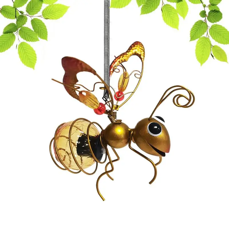 

Butterfly Solar Lights For Outside Flying Bee Statue Solar Garden Decor Decorative Butterfly Lamp Metal Yard Decorations For