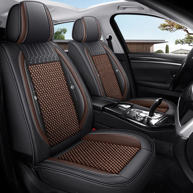 

1pic Car Seat Covers For Volkswagen Passat B5 B6 B7 B8 Amarok ID4 Touareg Polo 9N Gol G3 G5 Auto Accesorios Ice Silk Breathable