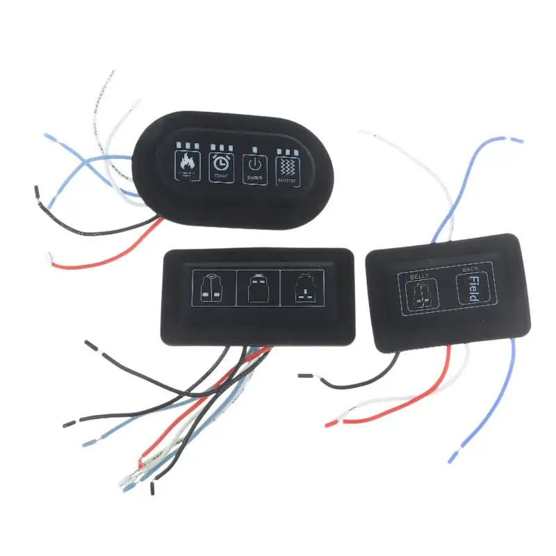 Universal Button Switch with 3 Heating Settings for DIY Heated Clothes and Electric Waistband, 1 Piece Temperature Controller.