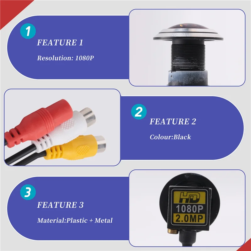 1.7Mm Panorama Fish-Eye AHD Video Camera 2MP 1080P Door Peephole Viewer Camera Wide Angle For Home Security-X62A