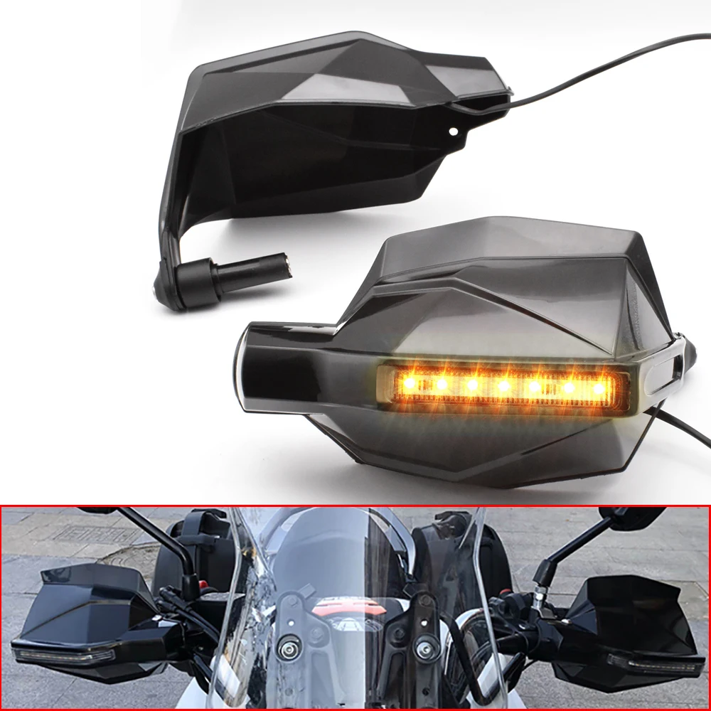 For Honda Hornet 250 CB 600F CBF600 CBR600F CB919 VTX1300 Motorcycle Handguards Shield Windproof Hand Guards Brush + Signal Lamp