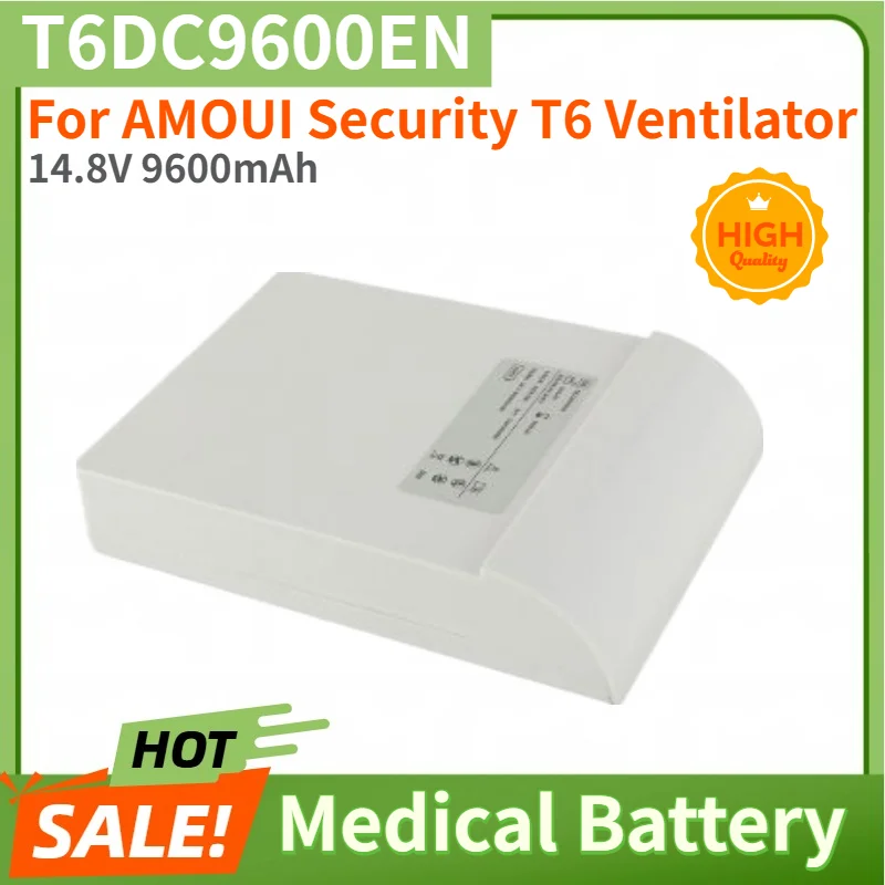 

T6DC9600EN High Quality Medical Battery 14.8V 9600mAh for AMOUI Security T6 Ventilator Brand New Replacement Battery