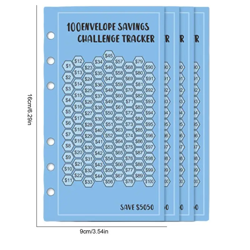 100 Envelopes Money Saving Challenge Budget Tracker Financial Planner A6 Budgeting Book Tracker Cards
