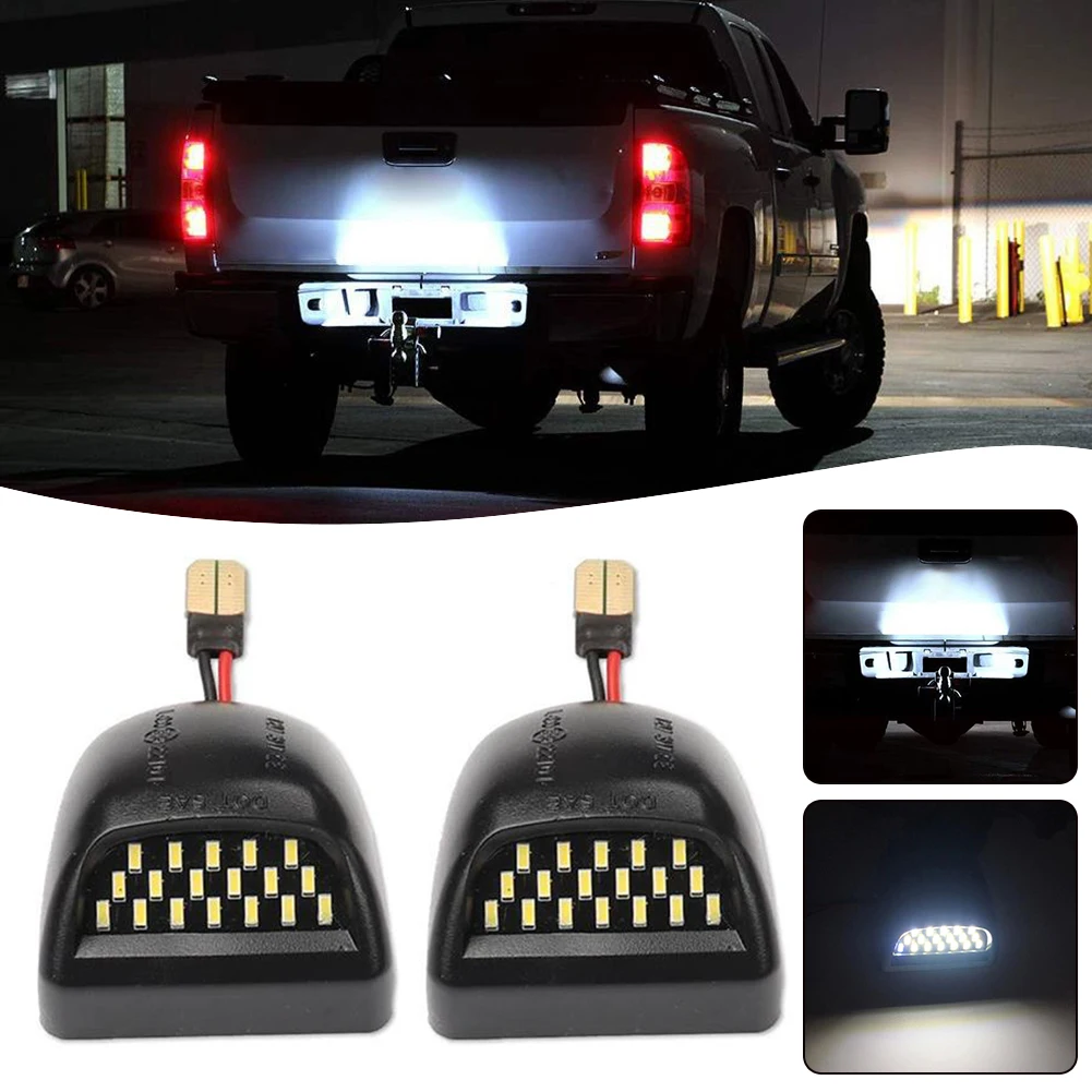 

2pcs LED License Plate Light Tag-Lamp Assembly Replacement,Superior Brightness Clarity LED License Plate Lights