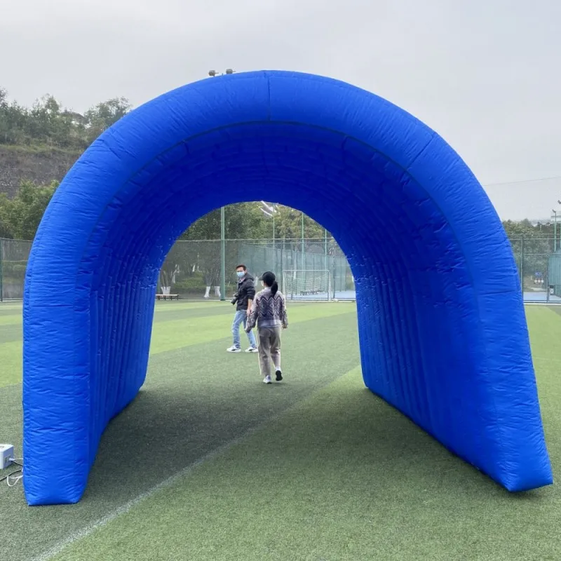 SAYOK Blue Inflatable Tunnel Entrance Arch Inflatable Channel Tent for Sports Party Event Wedding Exhibition Promotion Decor