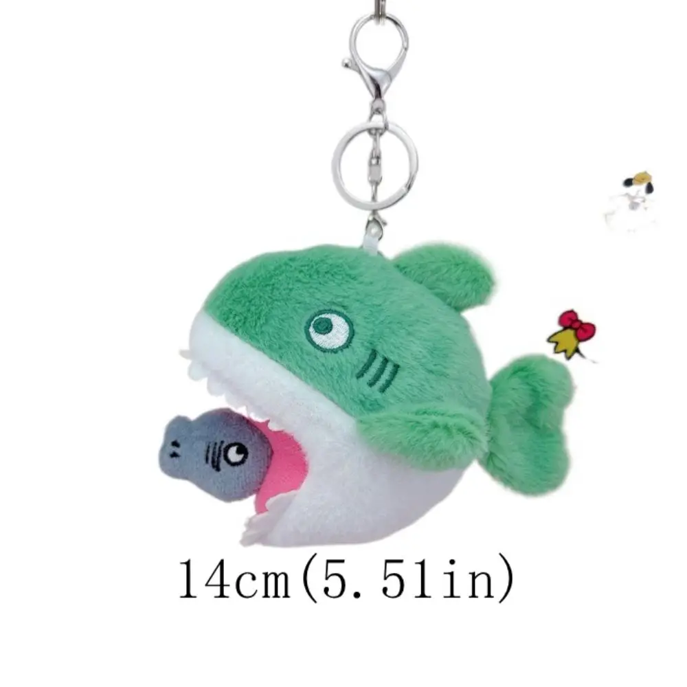 Cartoon Shark Blue Shark Plush Keychains Stuffed Doll Simulation Blue Shark Pendant Stuffed Animal Soft Plush Shark Keyring