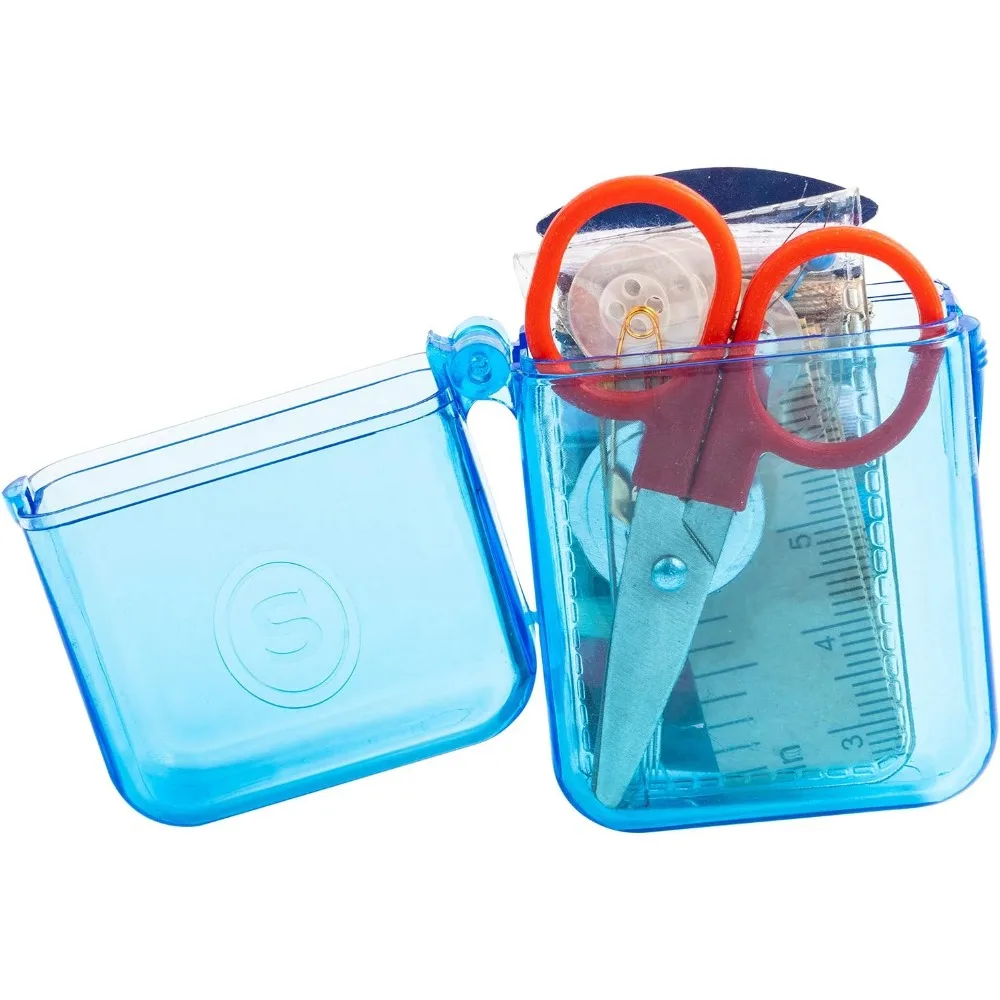 Travel Sewing Kit Portable Sewing Set with Needles Threads Buttons Scissors Thimble for Emergency Repairs Home Traveling Assorted Colors view 8