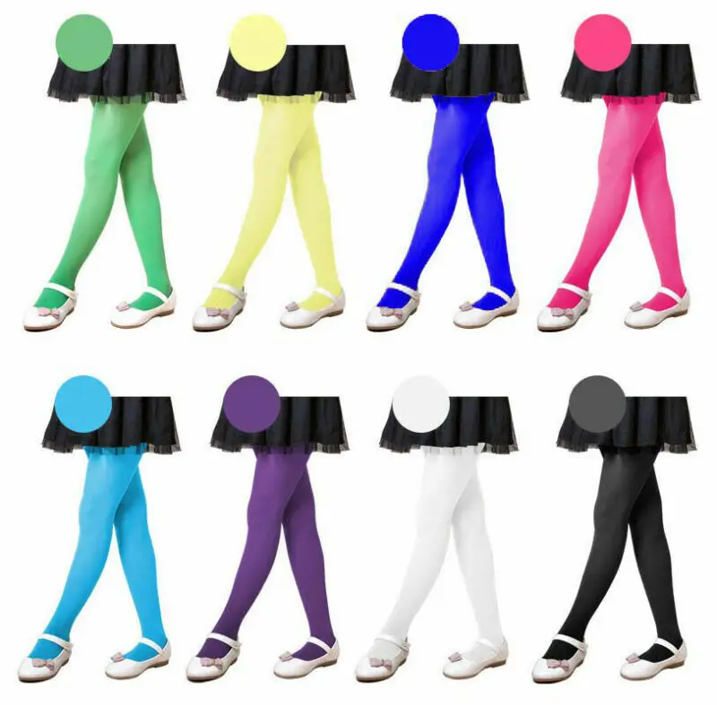 Cute Sweet Kids Girls Candy Color Pantyhose Hosiery High elasticity Ballet Dance Child Tights Breathable Princess Baby Leggings