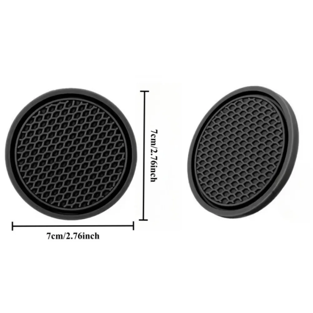 2 Pack Car Cup Holder Coasters Anti Slip Mat for Water Bottles Drinks Heat Resistant Round Pad Auto Interior Decor Hot Sale