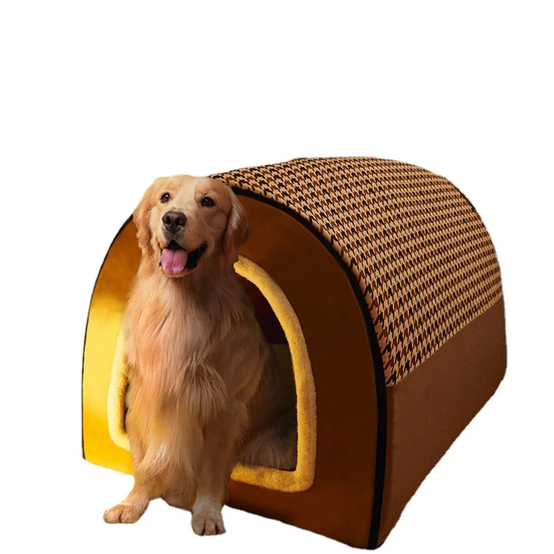 Wyj Large Dog House Pet Removable and Washable Sofa Bed Golden Retriever Medium Dog House Four Seasons Universal