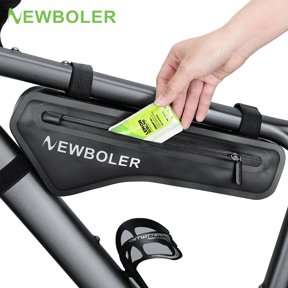 NEWBOLER Bicycle Triangle Bag Bike Frame Front Tube Bag Waterproof Cycling Bag Battery Pannier Packing Pouch Accessories