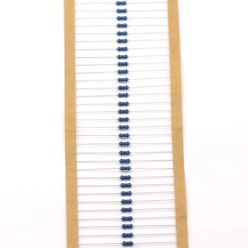 20pcs 1W Metal Film Resistor 1% 1R-2.2M 0.1R 0.22R 1R 150R 1K 3.3K 5.6K 10K 33K 51K 220K 510K 10 33 100 150 220 470 1M ohms