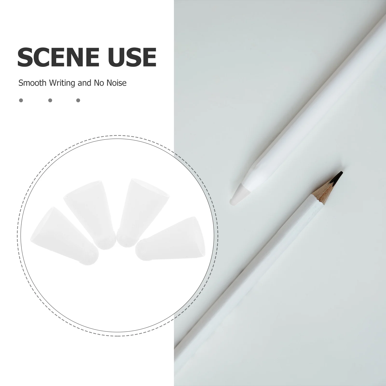 4pcs Replacement Tips For Stylus Pen Silicone Tip Protector Anti-Slip Mute Cap Durable Scratch-Resistant Easy Install Writing