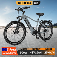 KOOLUX X3 Aluminum Alloy Electric Bike 500W Motor 48V15AH Lithium Battery Adult Electric Bicycle 26 Inch Tire Disc brake E-bike