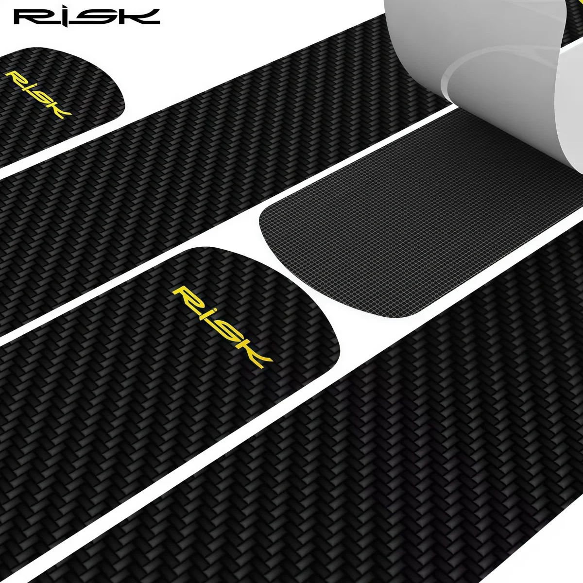 RISK MTB / Road Bike Frame Protection Sticker Set– Down Tube & Chainstay Guard With Bonus Cable Rub
